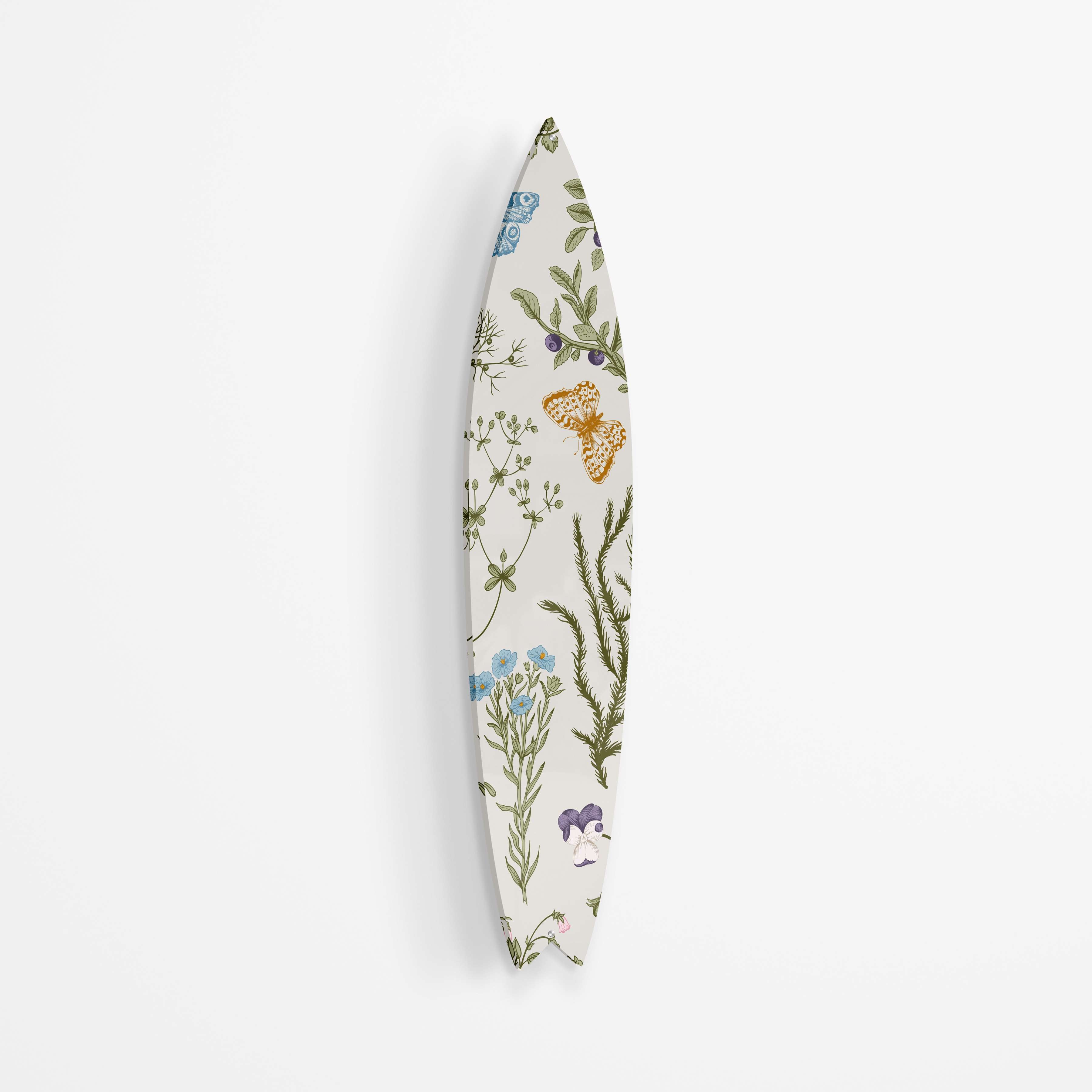 Herbs and Wild Flowers Acrylic Surfboard Wall Art - Decor Addict, LLC