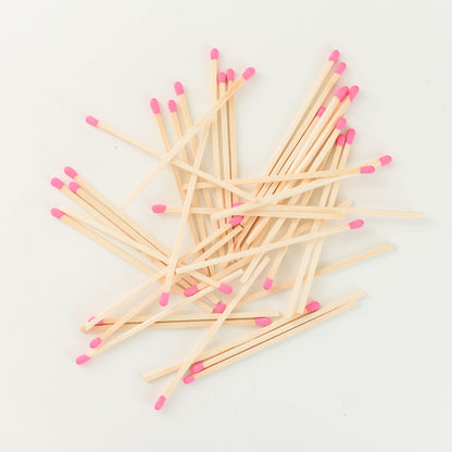 Safety Matches - Blush Pink - 60 Count, 3.75" - Decor Addict, LLC