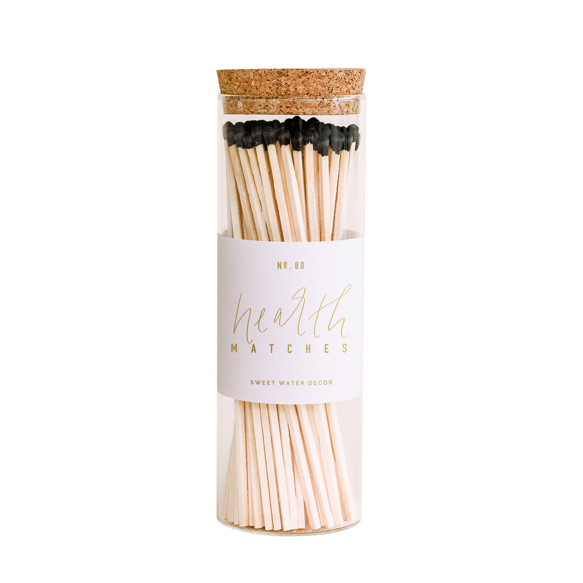 Black Tip Hearth Matches - 80 Count, 7" - Decor Addict, LLC