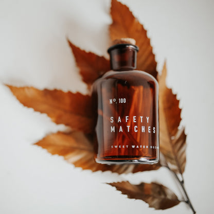 White Tip Medium Amber Apothecary Safety Matches - 100 Count, 3" - Decor Addict, LLC