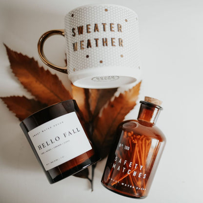 White Tip Medium Amber Apothecary Safety Matches - 100 Count, 3" - Decor Addict, LLC