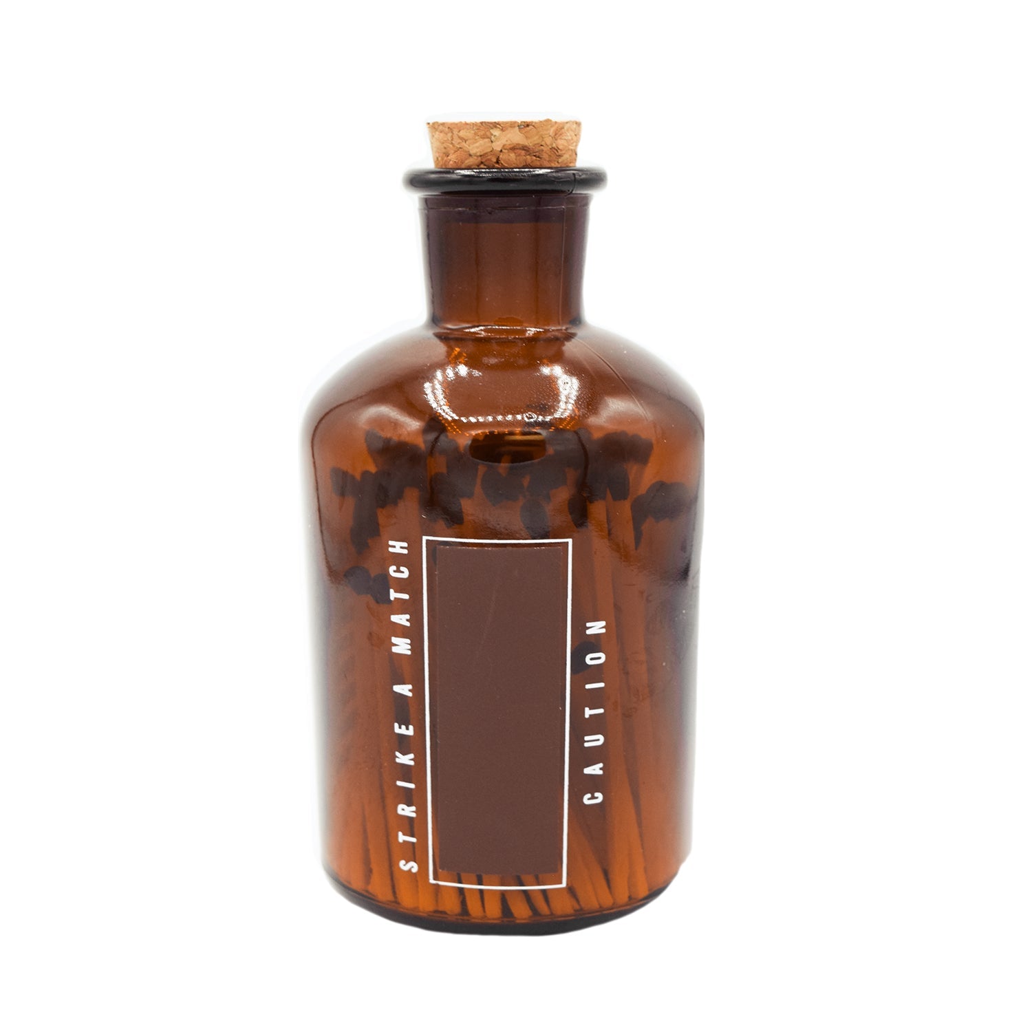 Black Tip Medium Amber Apothecary Safety Matches - 100 Count, 3" - Decor Addict, LLC