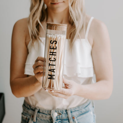 White Tip Hearth Matches - 80 Count, 7" - Decor Addict, LLC