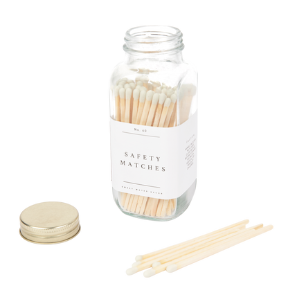 White Tip Safety Matches - 60 Count, 3.75" - Decor Addict, LLC