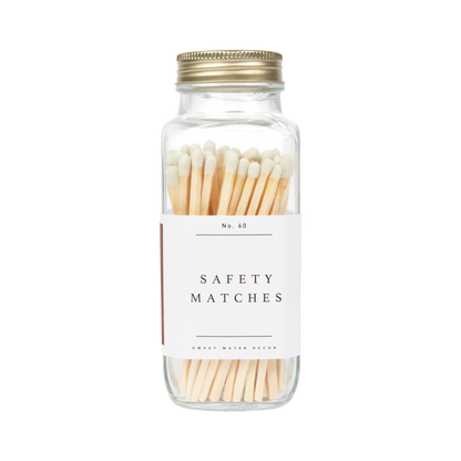 White Tip Safety Matches - 60 Count, 3.75" - Decor Addict, LLC