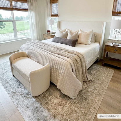 Gael Cream Washable Area Rug - Decor Addict, LLC