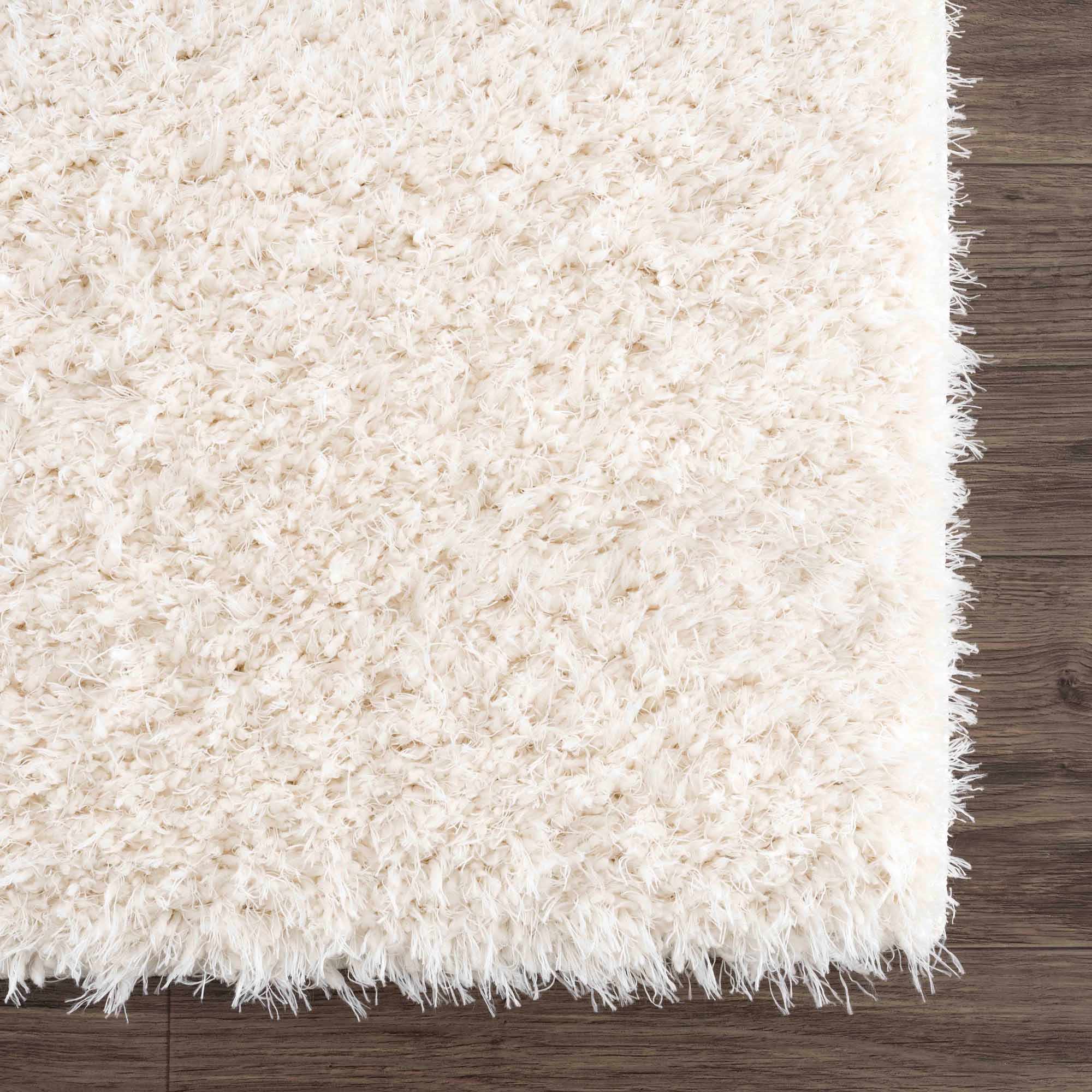 Faina Solid Cream Shag Rug Washable - Decor Addict, LLC