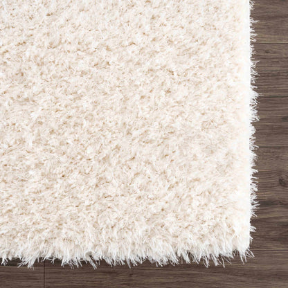 Faina Solid Cream Shag Rug Washable - Decor Addict, LLC