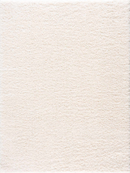 Faina Solid Cream Shag Rug Washable - Decor Addict, LLC