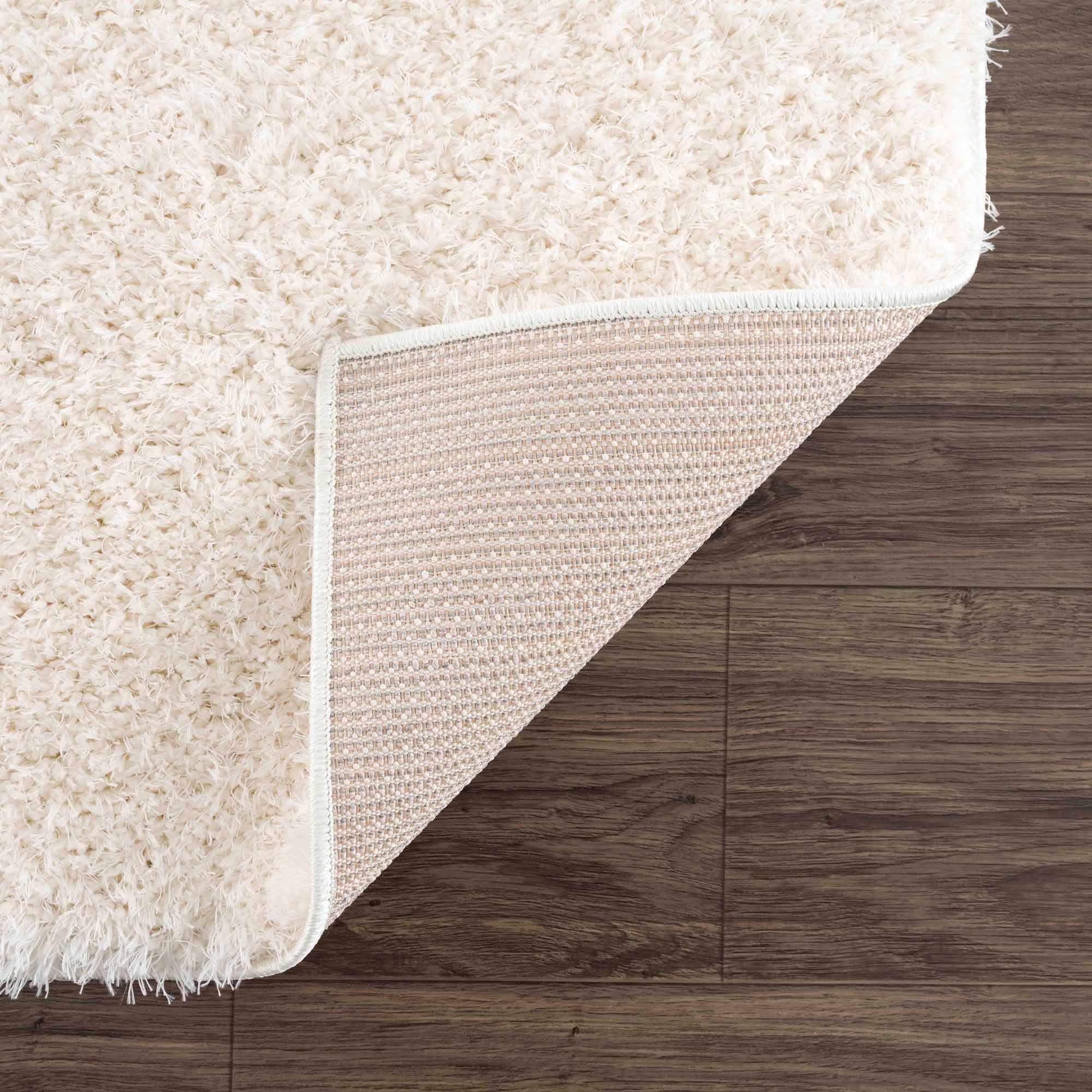 Faina Solid Cream Shag Rug Washable - Decor Addict, LLC