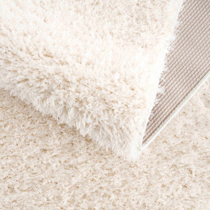 Faina Solid Cream Shag Rug Washable - Decor Addict, LLC