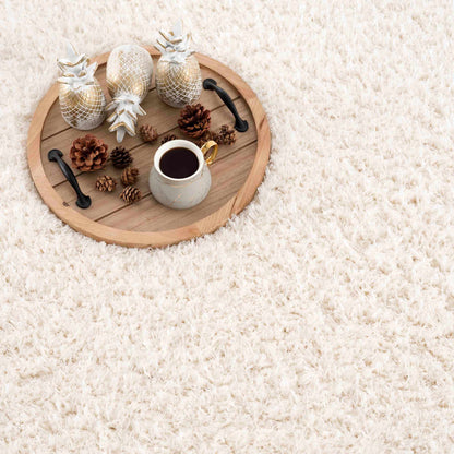 Faina Solid Cream Shag Rug Washable - Decor Addict, LLC