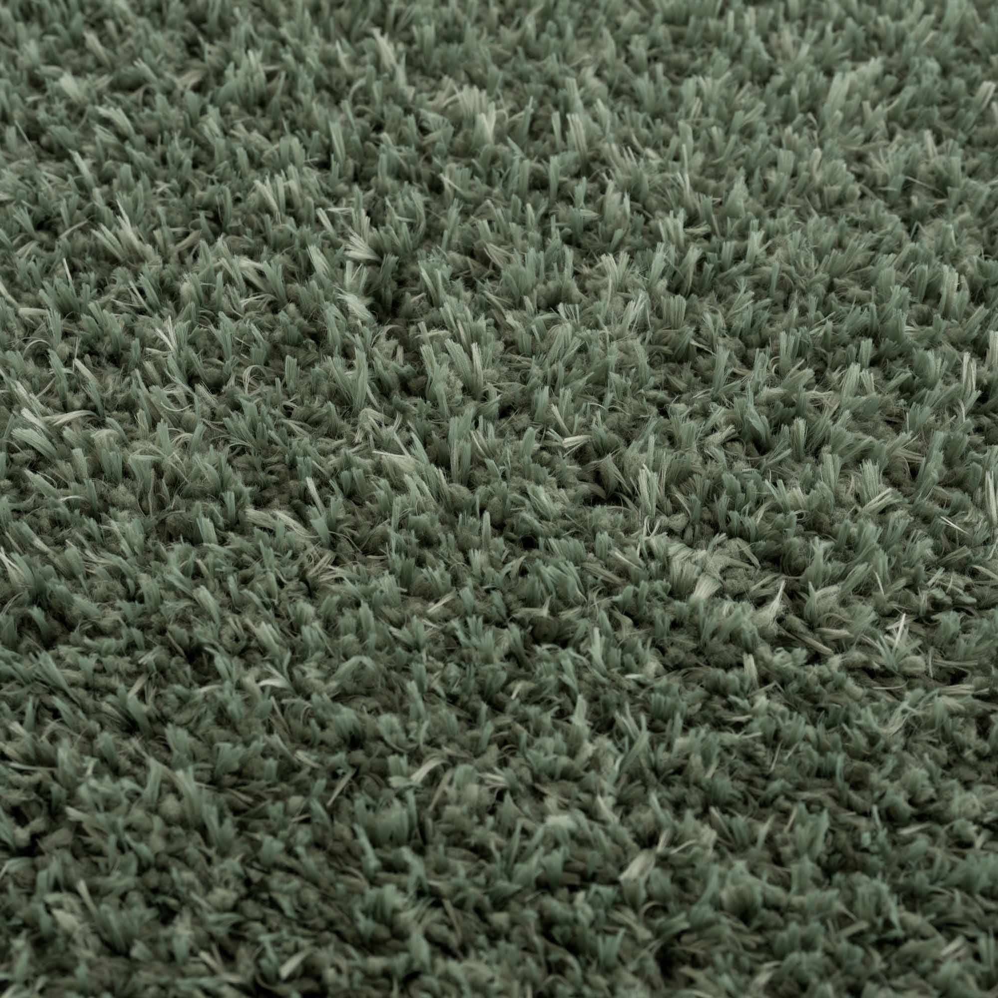 Faina Solid Green Shag Rug Washable - Decor Addict, LLC