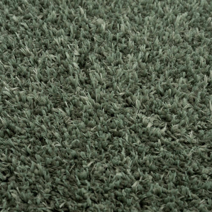 Faina Solid Green Shag Rug Washable - Decor Addict, LLC