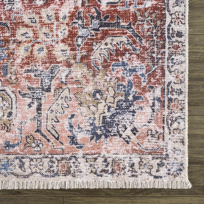 Burgundy Holi-2303 Washable Area Rug - Decor Addict, LLC