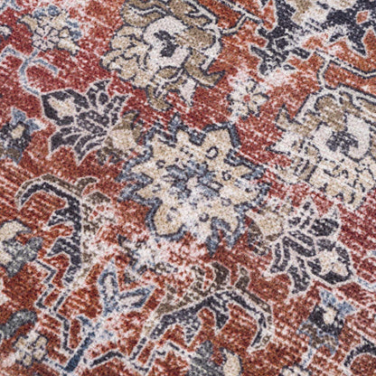 Burgundy Holi-2303 Washable Area Rug - Decor Addict, LLC