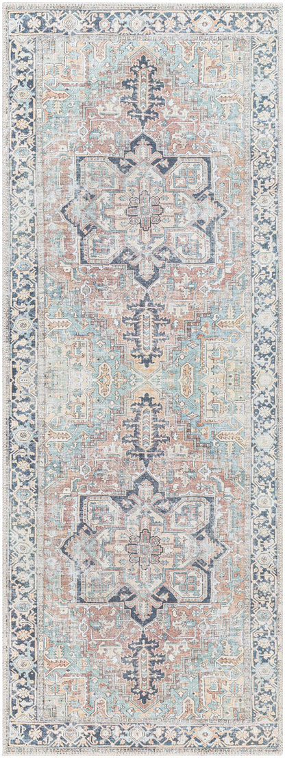 Green Nisa Vintage Washable Area Rug - Decor Addict, LLC