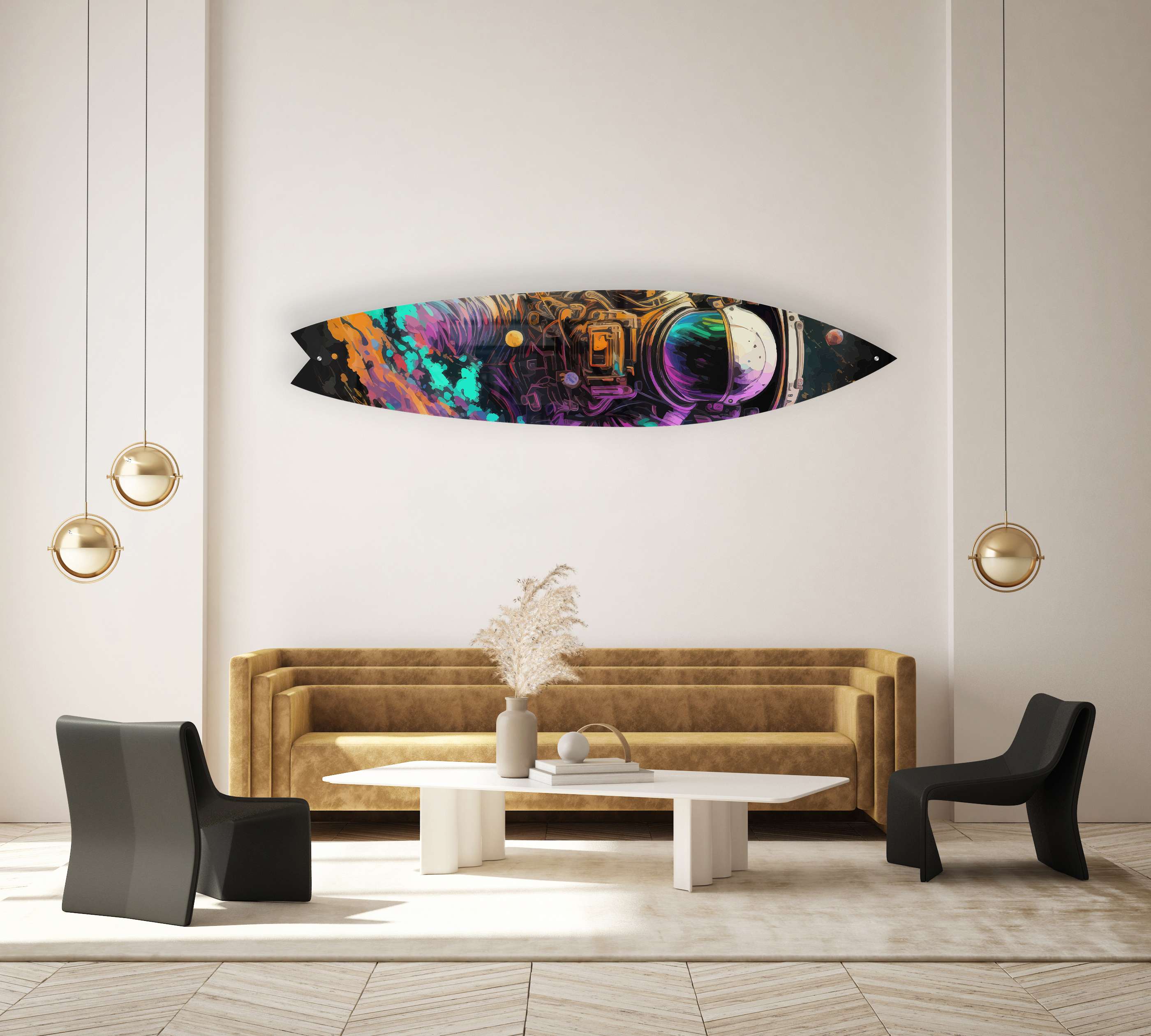 Astronaut Psychadelic Acrylic Surfboard Wall Art - Decor Addict, LLC