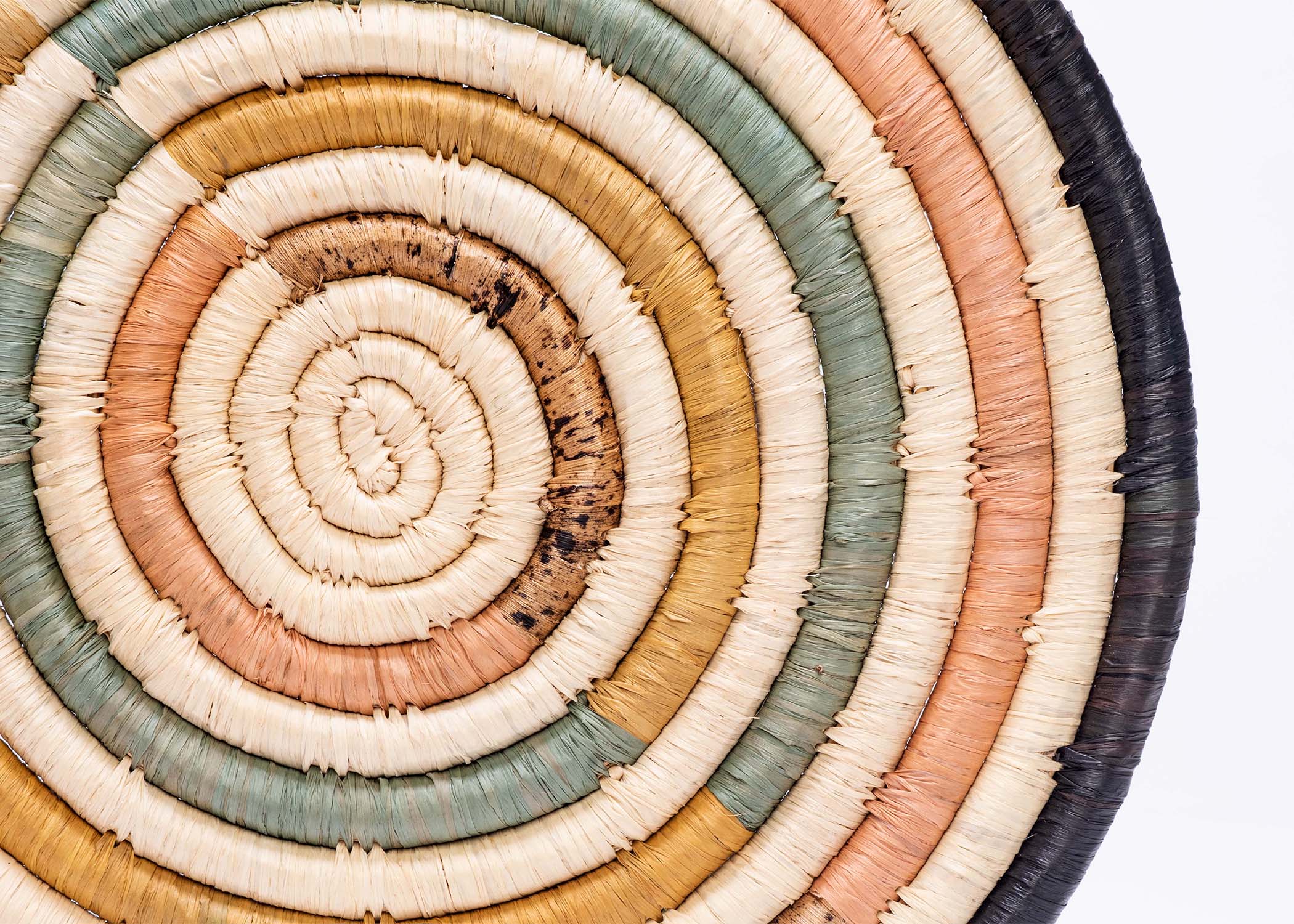 10" Peach & Banana Bark Striped Trivet - Decor Addict, LLC