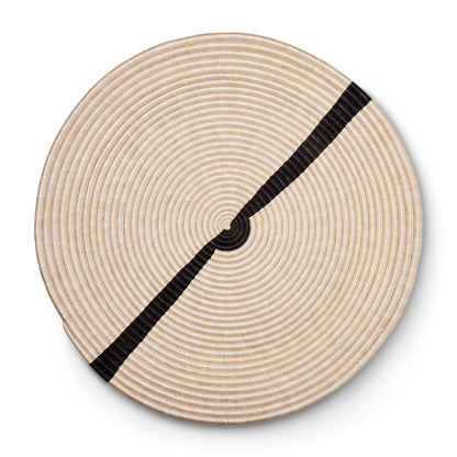 27" Rimmed Plate - Bold Black & White - Decor Addict, LLC