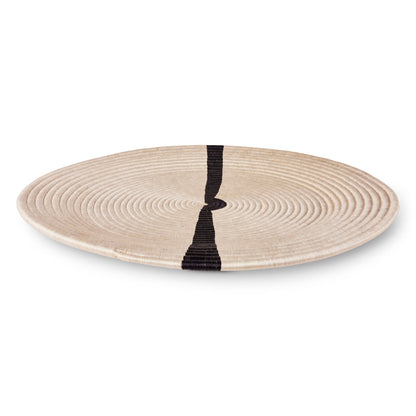 27" Rimmed Plate - Bold Black & White - Decor Addict, LLC