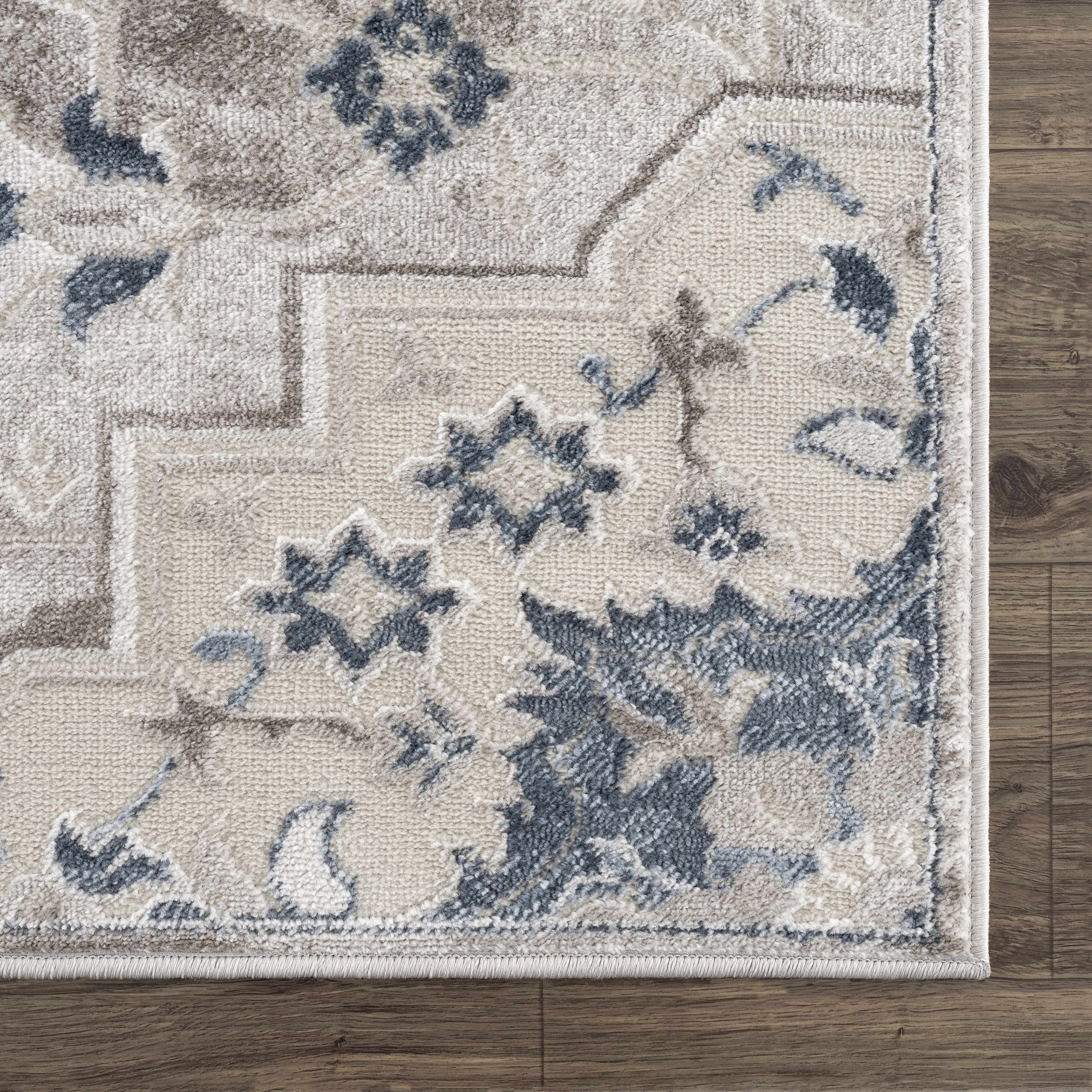 Calum Blue & Gray Area Rug - Decor Addict, LLC