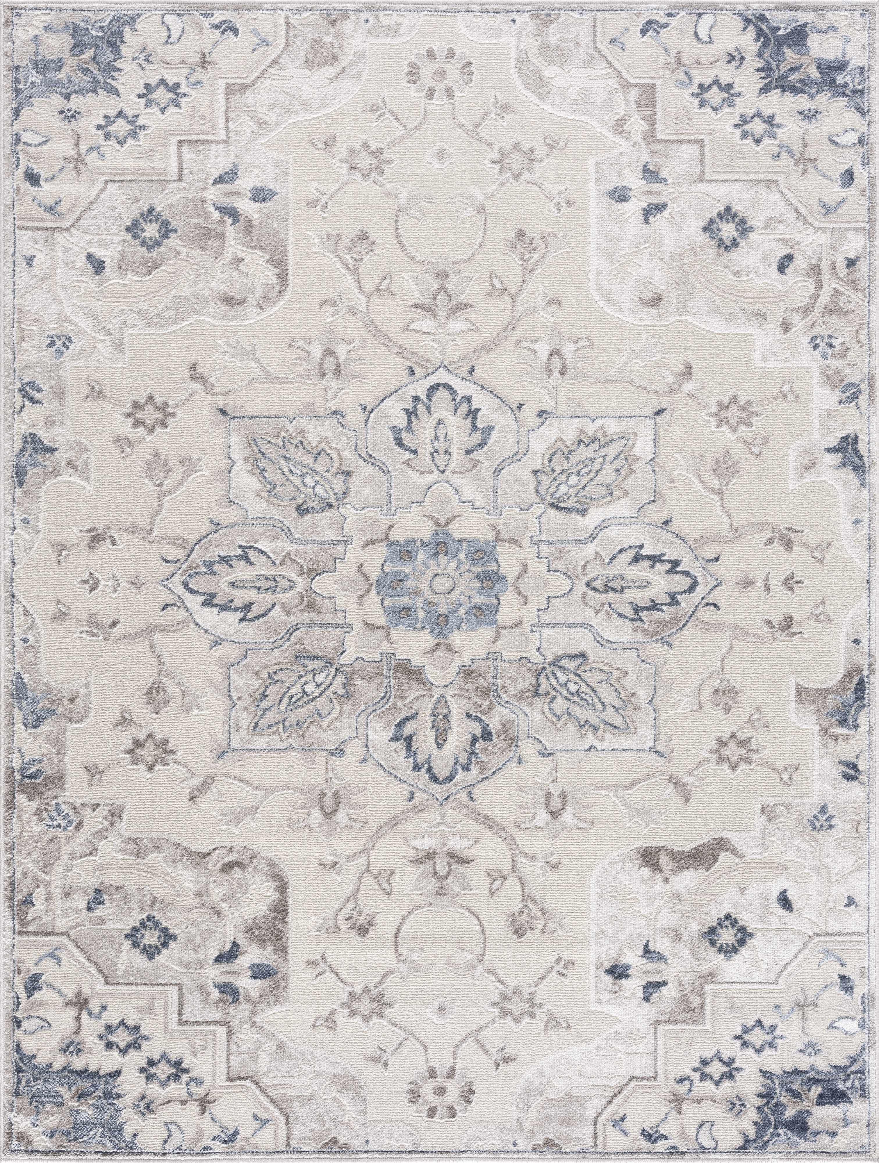 Calum Blue & Gray Area Rug - Decor Addict, LLC