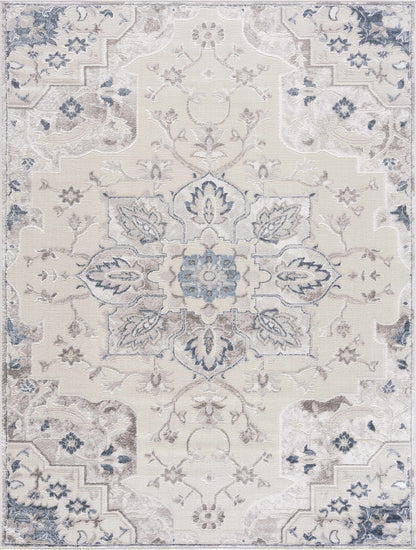 Calum Blue & Gray Area Rug - Decor Addict, LLC
