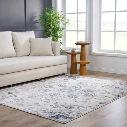 Calum Blue & Gray Area Rug - Decor Addict, LLC