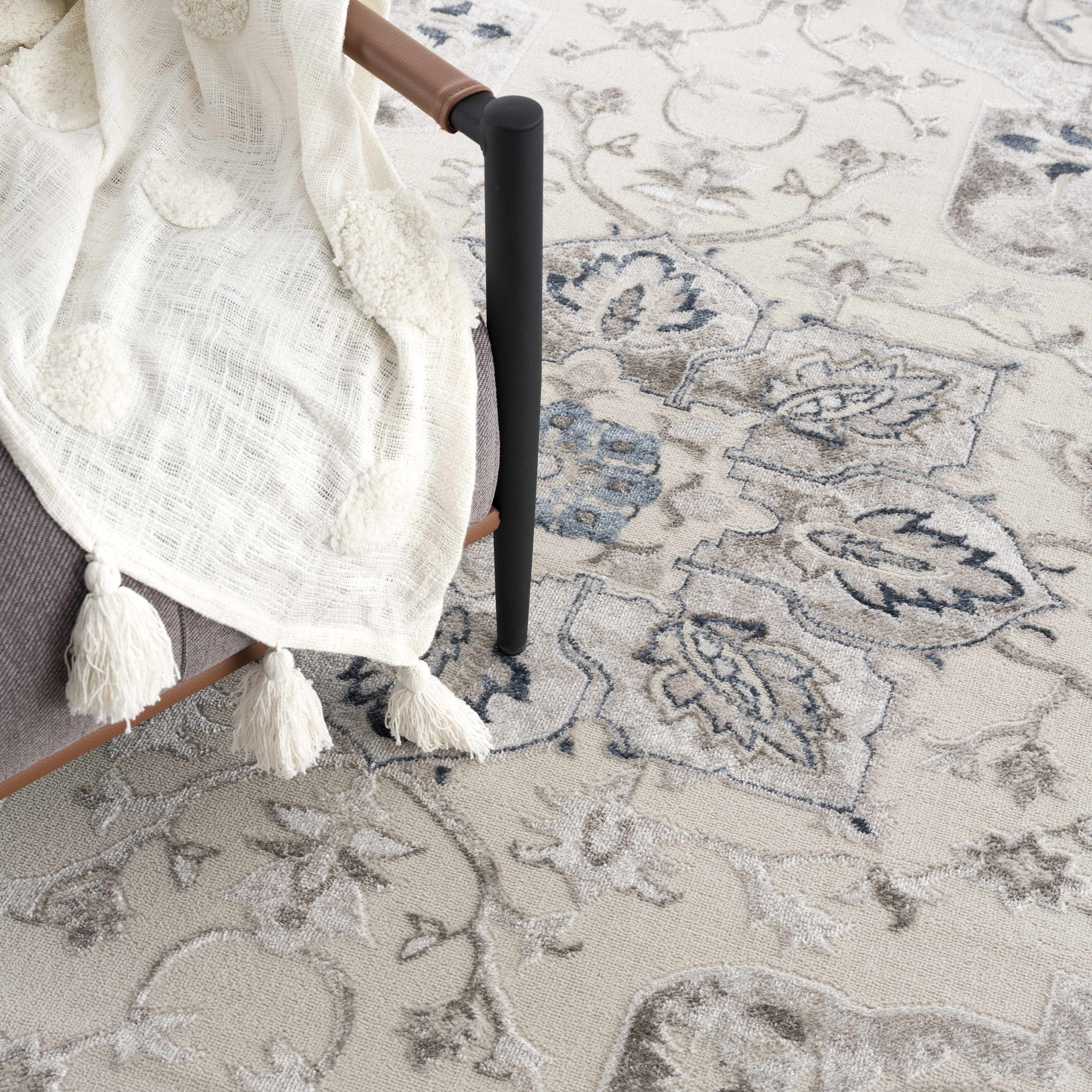 Calum Blue & Gray Area Rug - Decor Addict, LLC