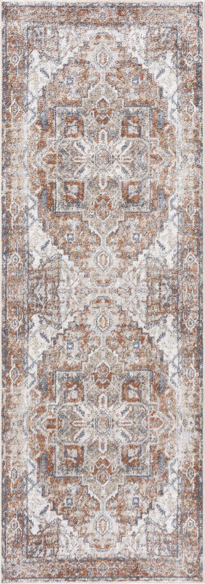 Rust Hera Washable Area Rug - Clearance - Decor Addict, LLC