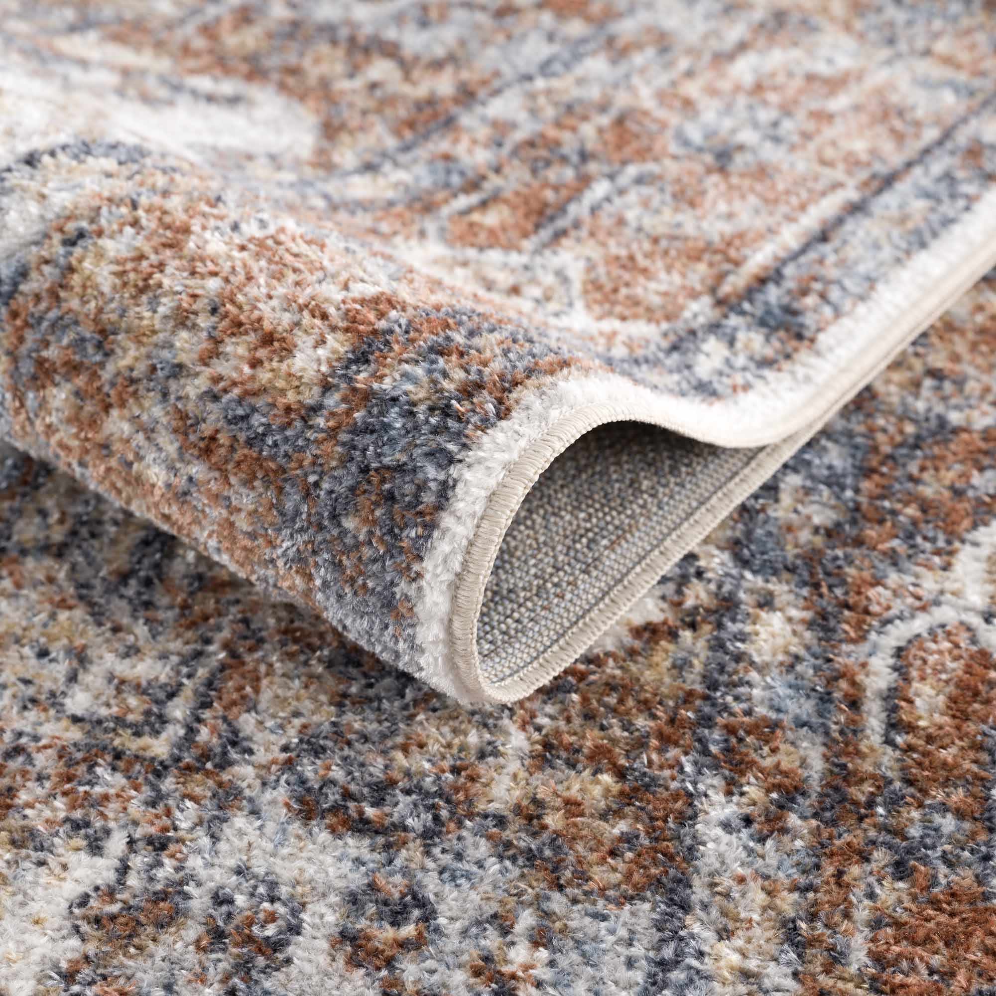 Rust Hera Washable Area Rug - Clearance - Decor Addict, LLC