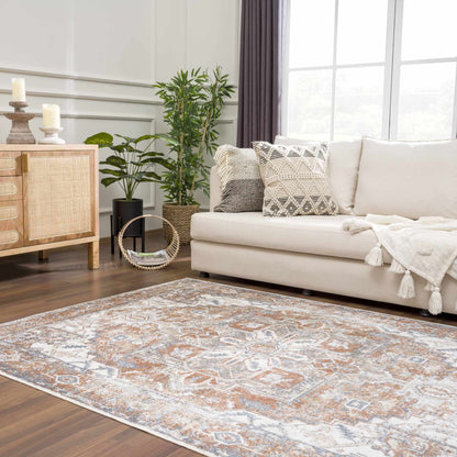 Rust Hera Washable Area Rug - Clearance - Decor Addict, LLC