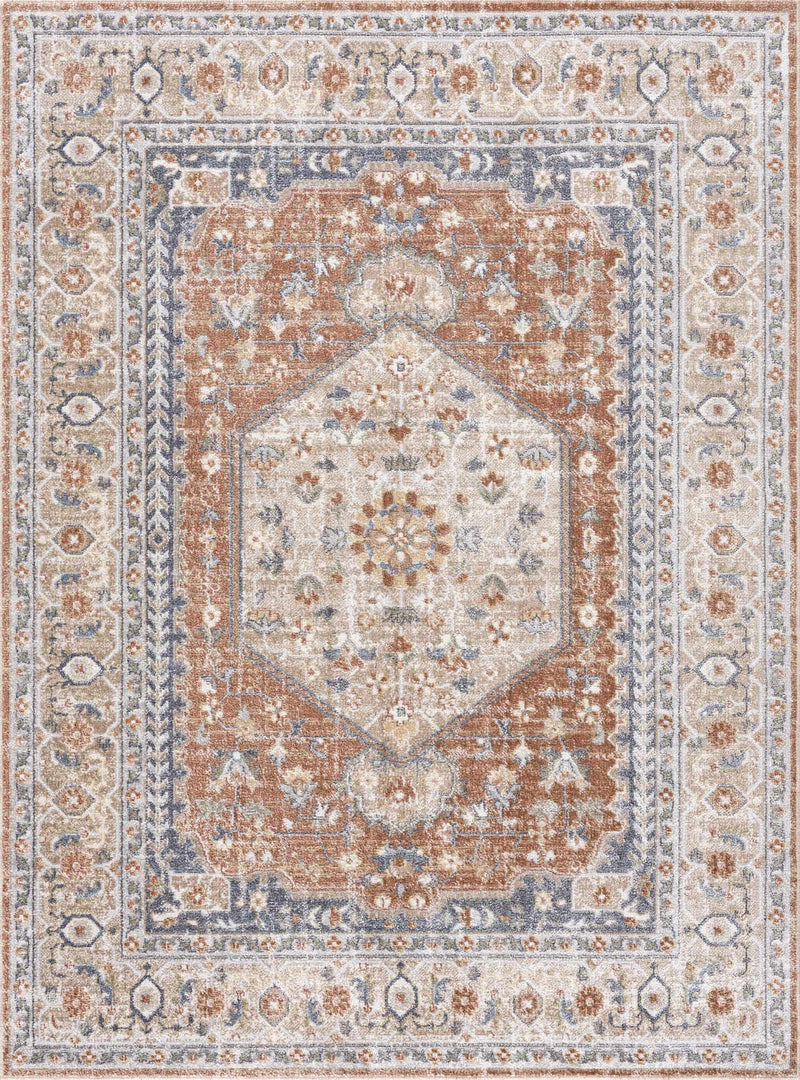 Gael Rust Washable Area Rug - Decor Addict, LLC