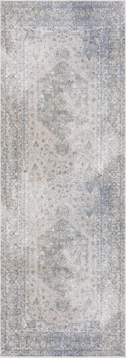 Gael Blue Washable Area Rug - Decor Addict, LLC