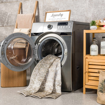 Gael Cream Washable Area Rug - Decor Addict, LLC