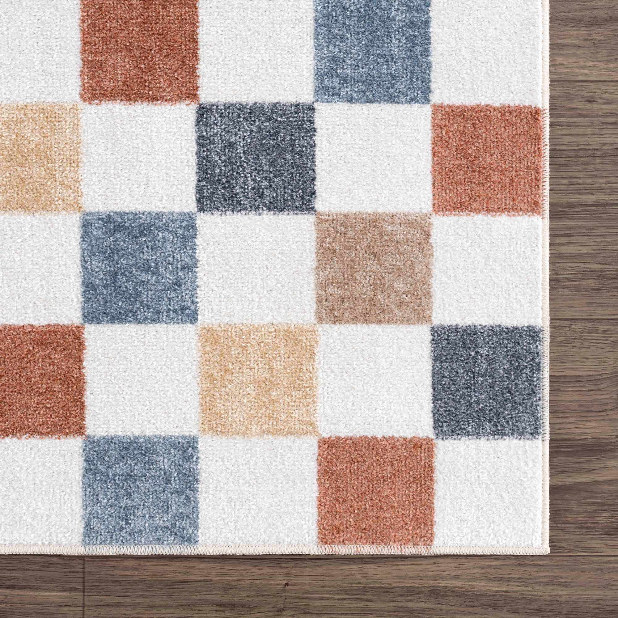 Alie Colorful Checkered Washable Rug - Decor Addict, LLC