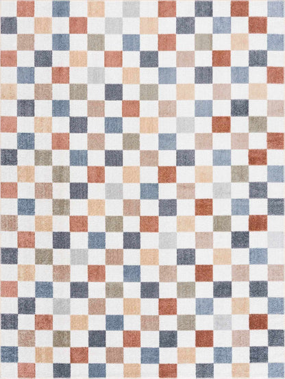 Alie Colorful Checkered Washable Rug - Decor Addict, LLC