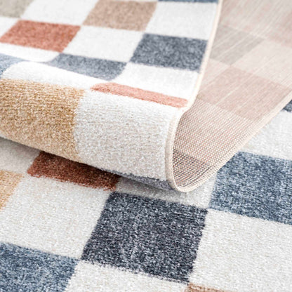 Alie Colorful Checkered Washable Rug - Decor Addict, LLC