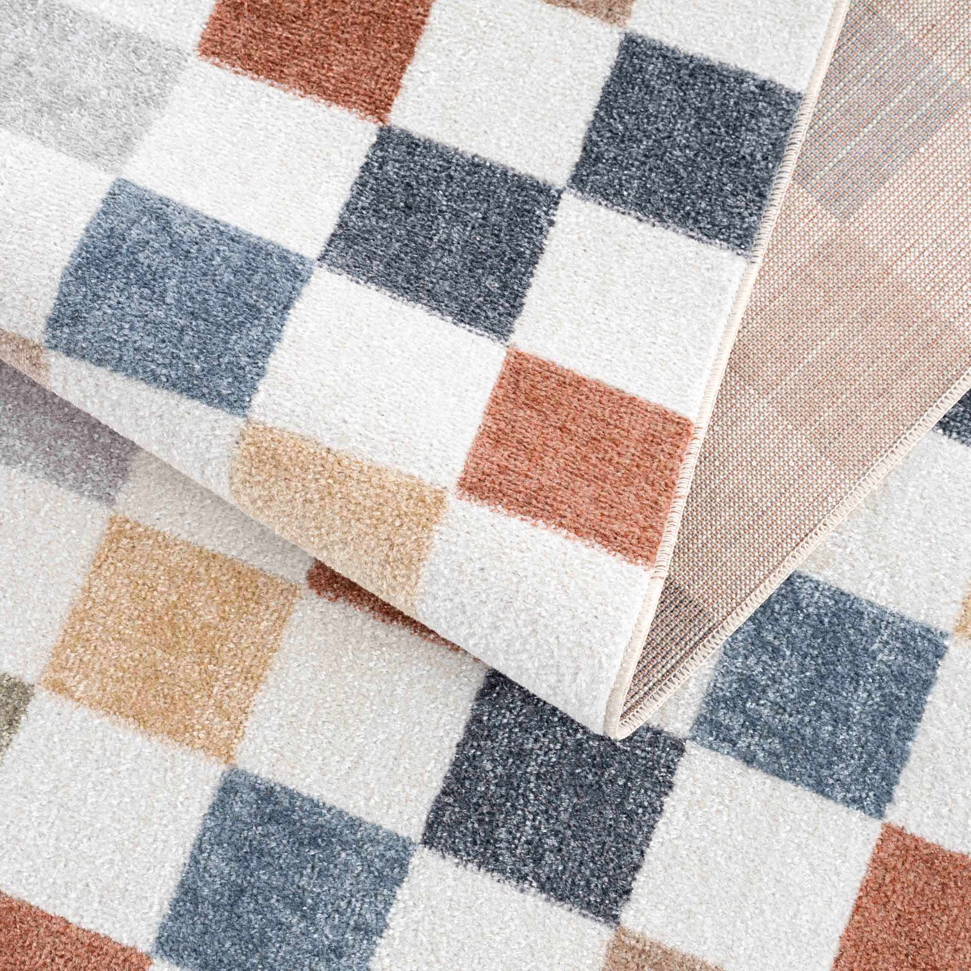Alie Colorful Checkered Washable Rug - Decor Addict, LLC