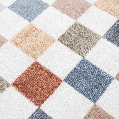 Alie Colorful Checkered Washable Rug - Decor Addict, LLC