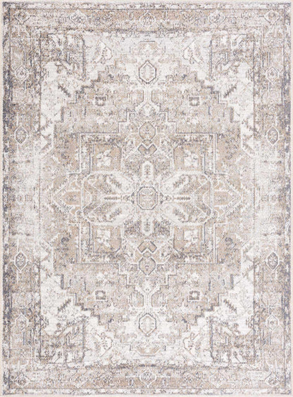 Hera Brown&Cream Washable Area Rug - Decor Addict, LLC