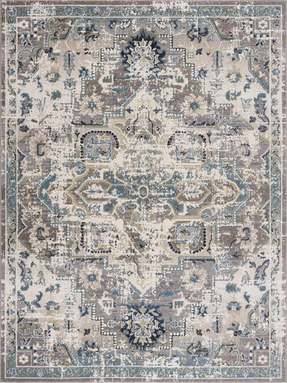 Cabacungan Gray & Blue Washable Area Rug - Decor Addict, LLC