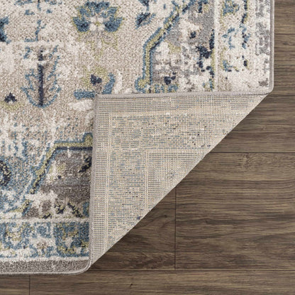 Cabacungan Gray & Blue Washable Area Rug - Decor Addict, LLC