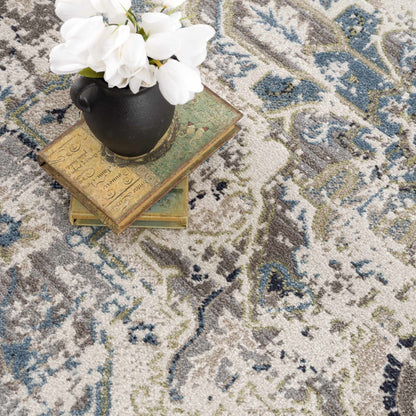 Cabacungan Gray & Blue Washable Area Rug - Decor Addict, LLC