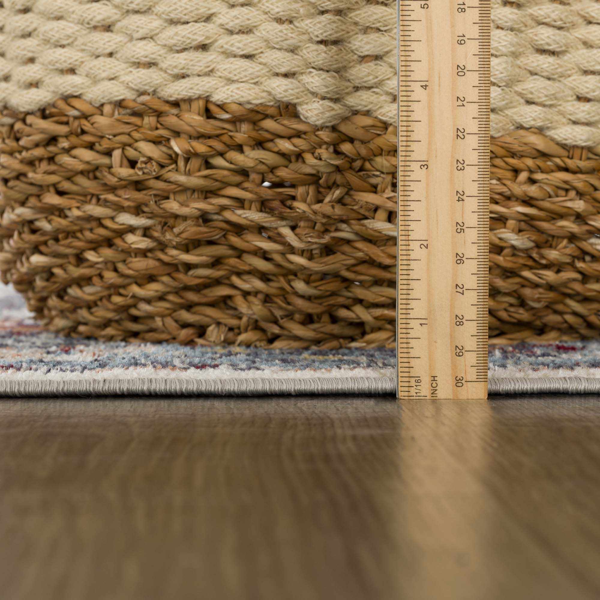 Cabacungan Blue & Rust Washable Area Rug - Decor Addict, LLC