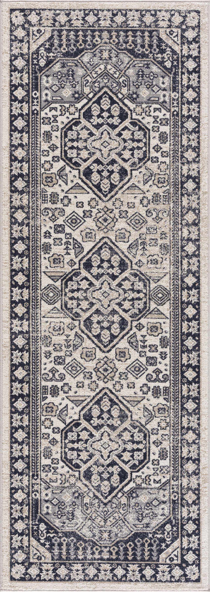 Cabacungan Cream & Gray Washable Area Rug - Decor Addict, LLC
