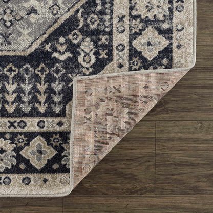 Cabacungan Cream & Gray Washable Area Rug - Decor Addict, LLC