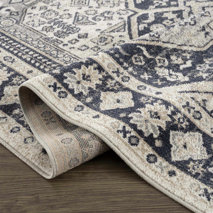 Cabacungan Cream & Gray Washable Area Rug - Decor Addict, LLC