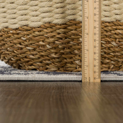 Cabacungan Cream & Gray Washable Area Rug - Decor Addict, LLC